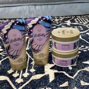 Bath & Body Works - Butterfly Body Scrub & Body Butter Bundle